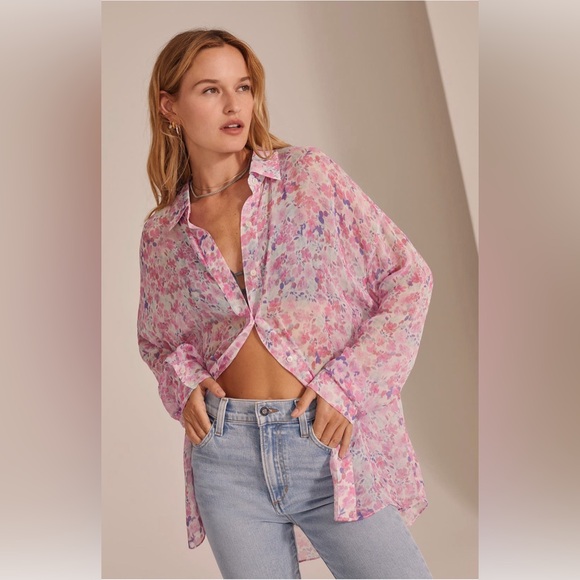 NWOT Favorite Daughter The Ez-Boyfriend Shirt Size XS $228 - Picture 5 of 8